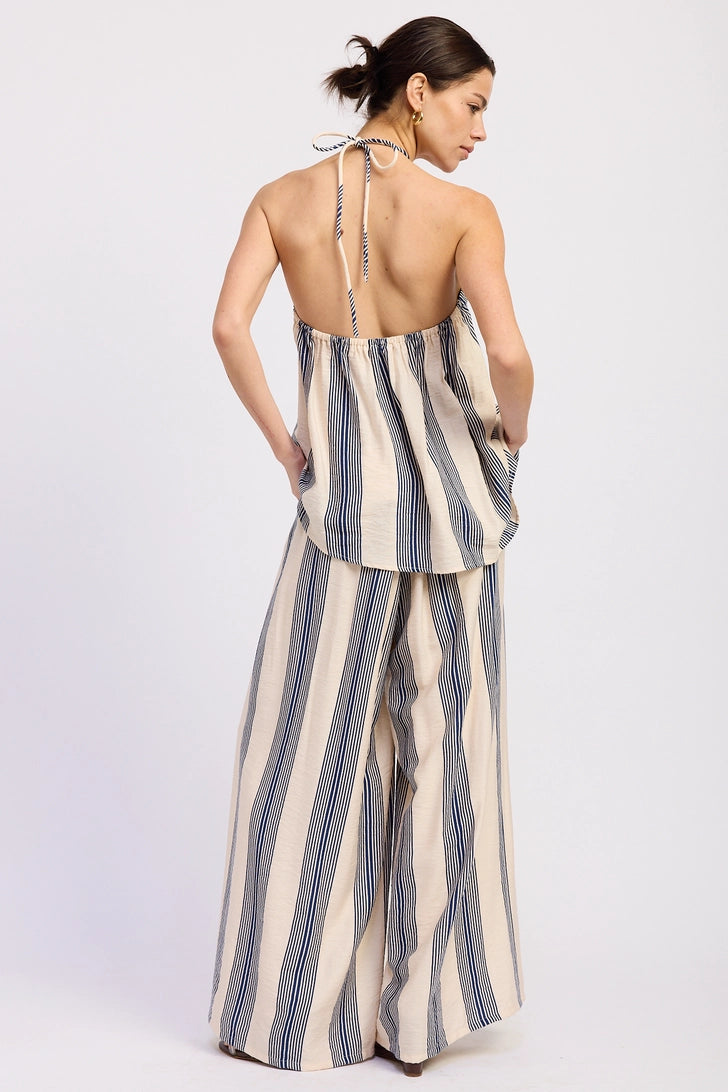 The Harbor Stripe Wide-Leg Pants