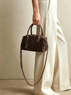 Cedar Suede Boston Bag
