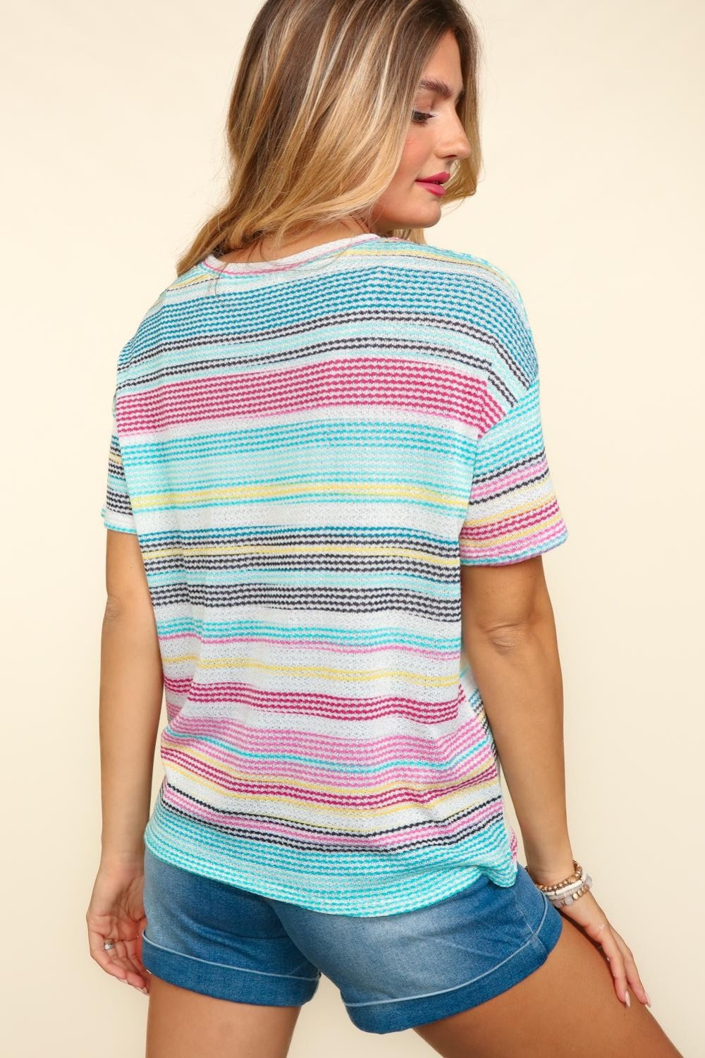 Haptics Waffle Stripe T-Shirt