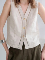 Fern Linen Vest