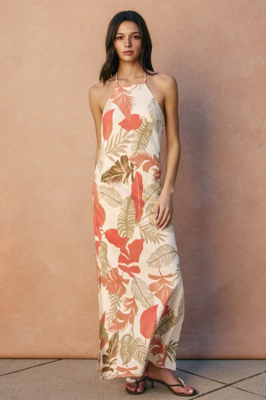 Blush Island Halter Maxi Dress