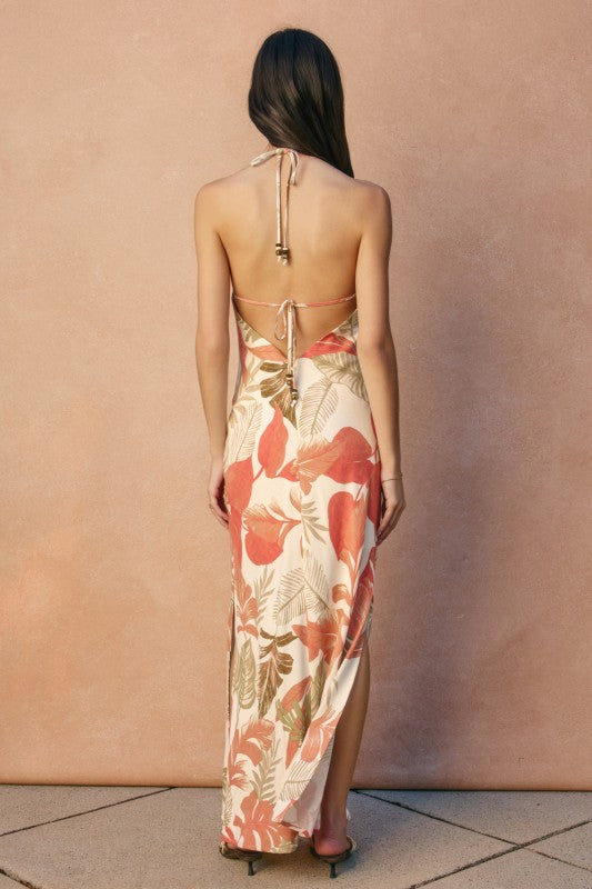 Blush Island Halter Maxi Dress
