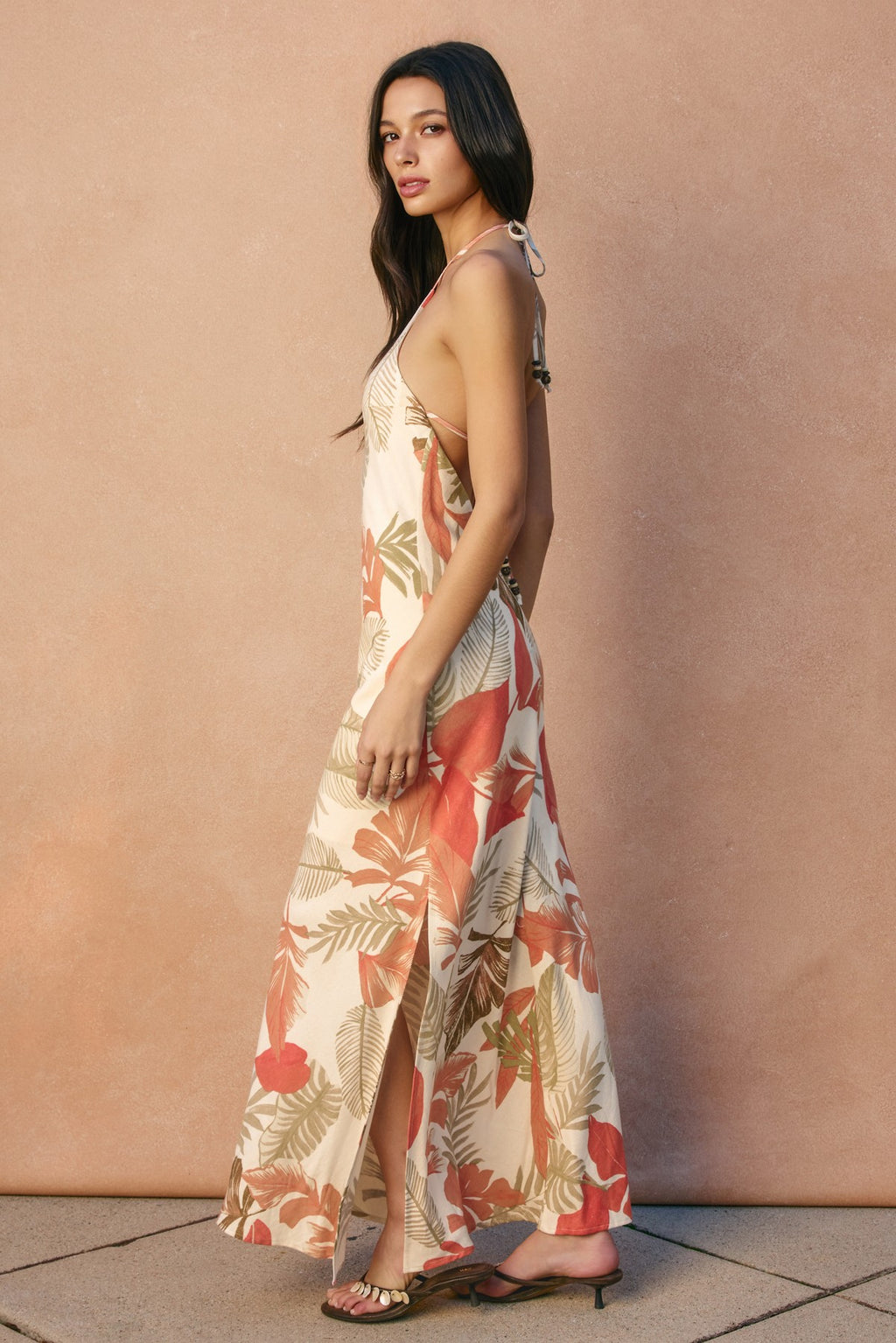 Blush Island Halter Maxi Dress