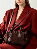 Cedar Suede Boston Bag