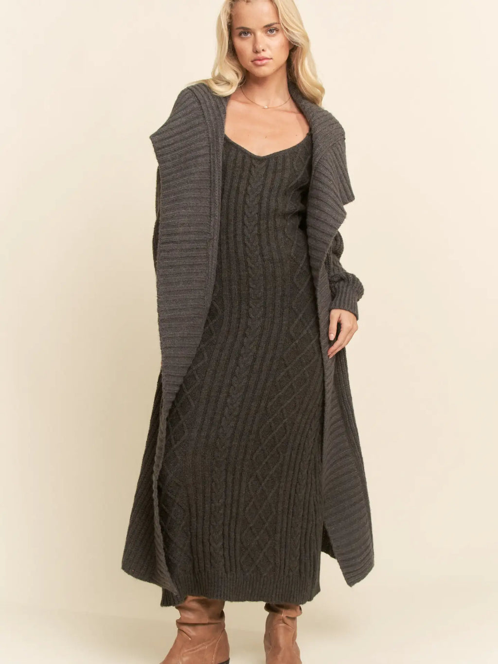 Aspen Cable Knit Maxi Dress