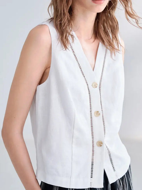 Fern Linen Vest