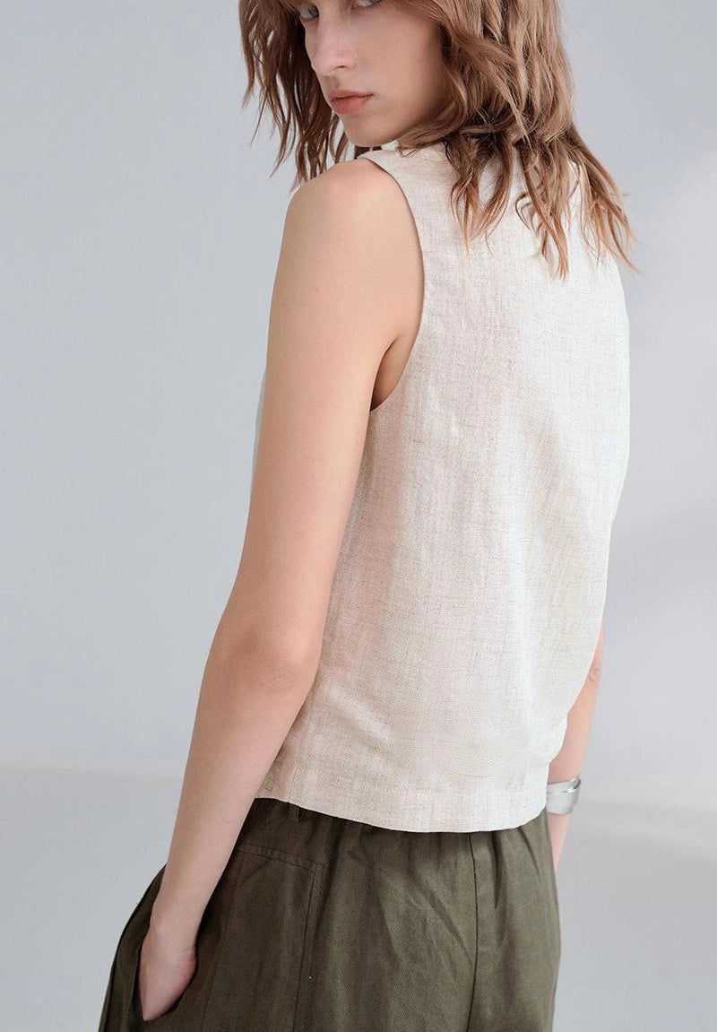 Fern Linen Vest