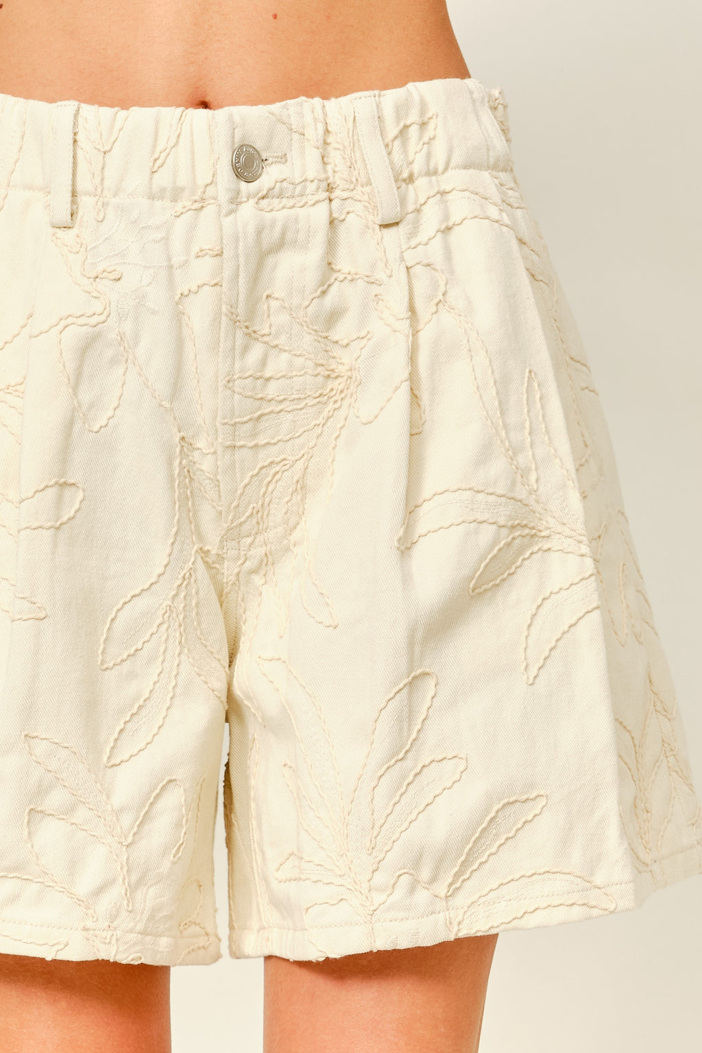 Liora Embroidered Flare Shorts
