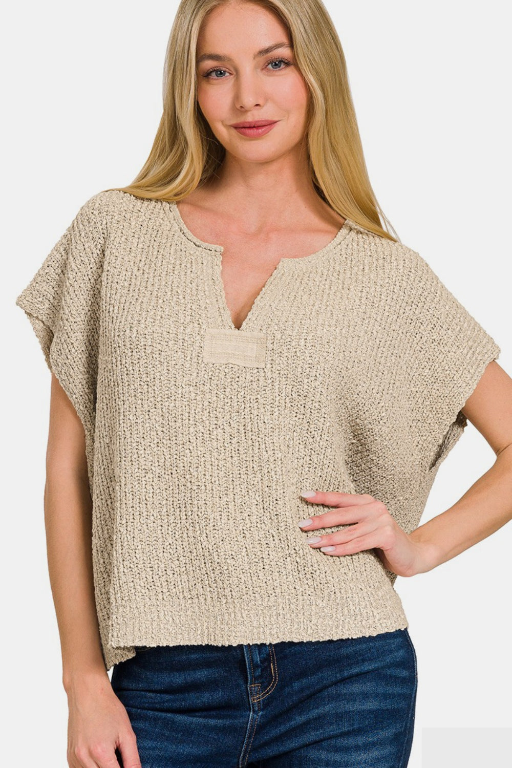 Zenana Side Slit Sweater