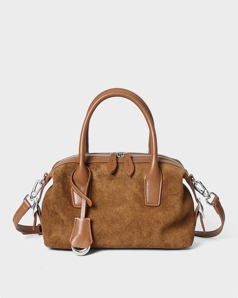 Cedar Suede Boston Bag