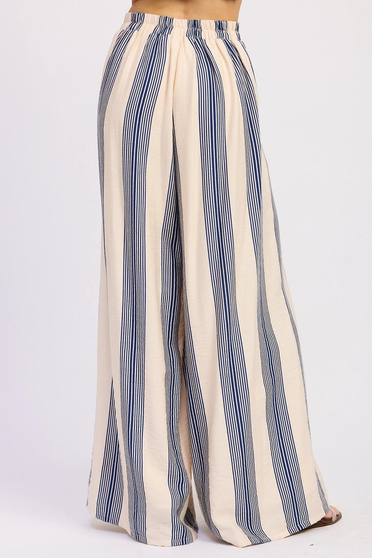 The Harbor Stripe Wide-Leg Pants