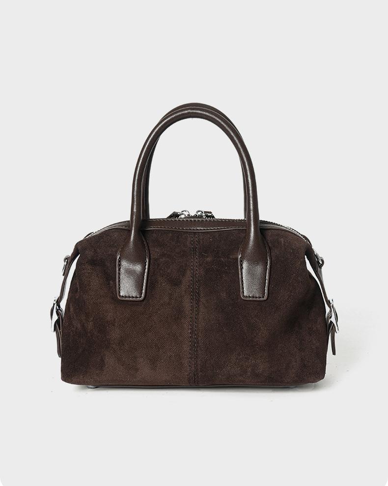 Cedar Suede Boston Bag