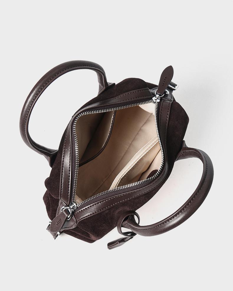 Cedar Suede Boston Bag