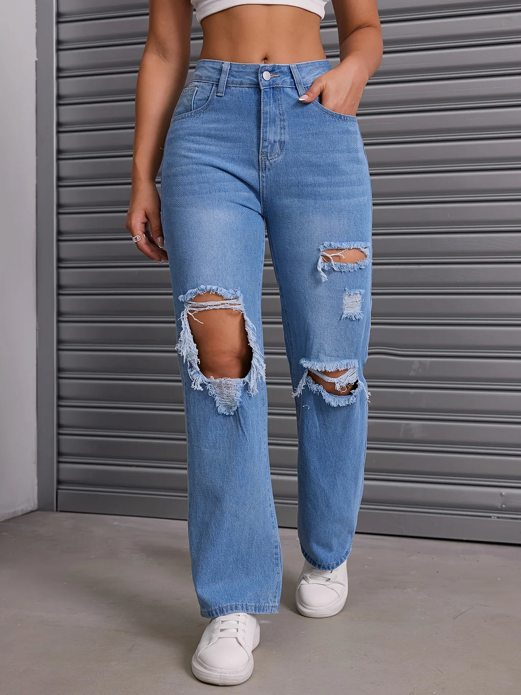 Ocean Breeze Baggy Jeans