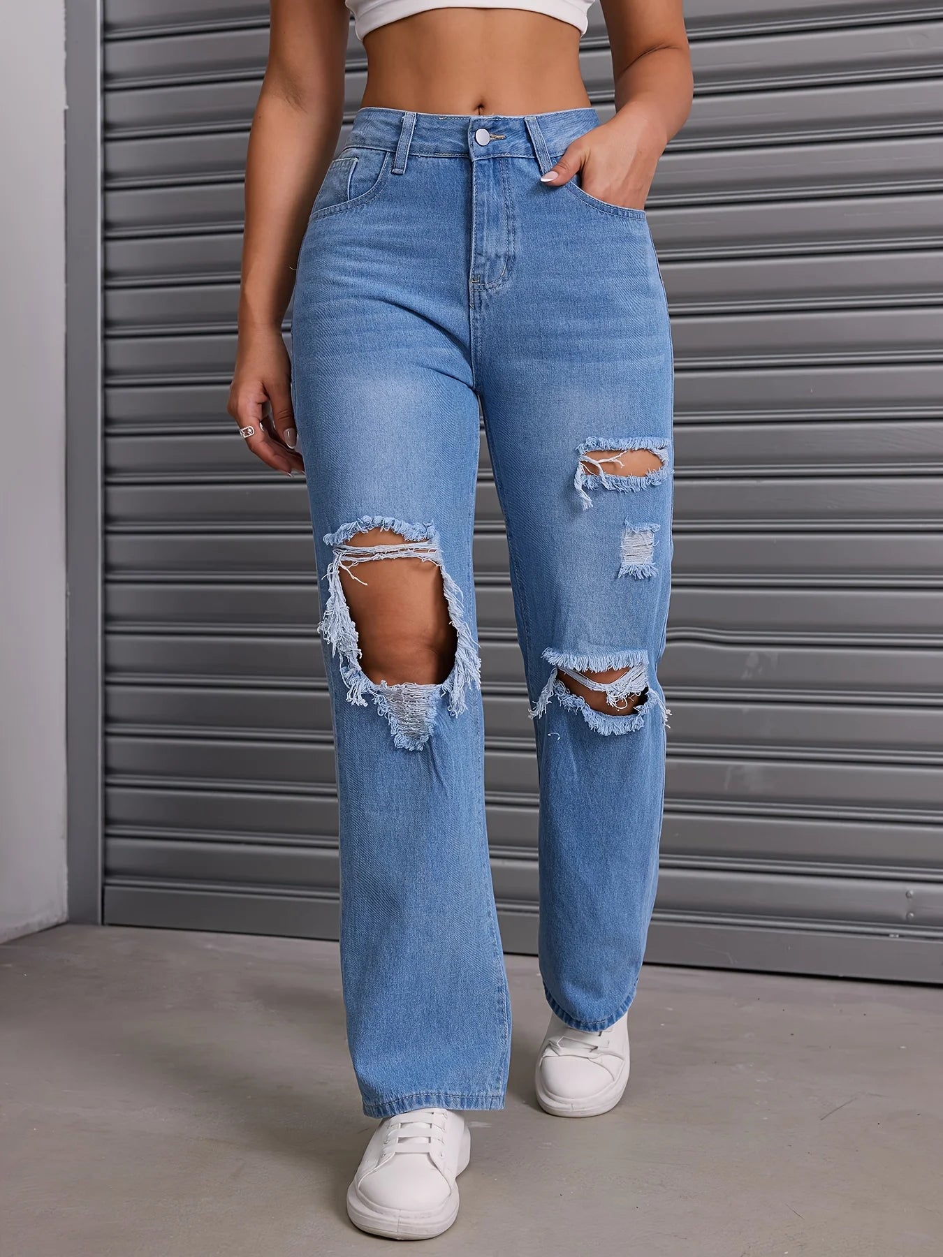 Ocean Breeze Baggy Jeans