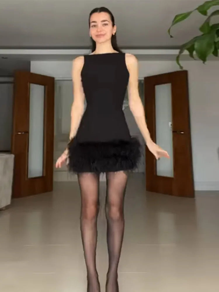Midnight Plume Dress