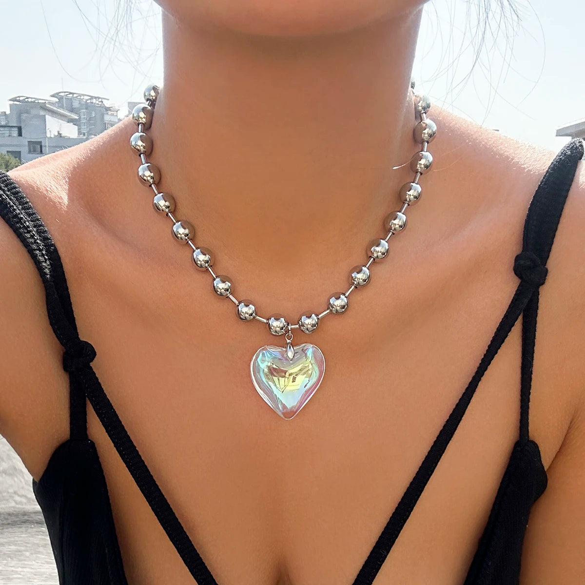 Morning Dew Heart Necklace