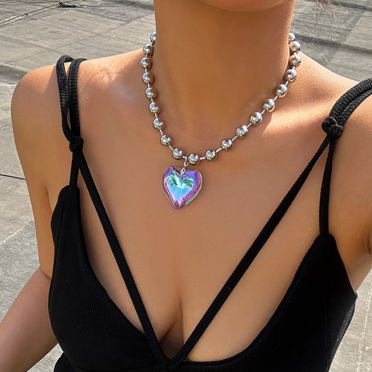 Morning Dew Heart Necklace