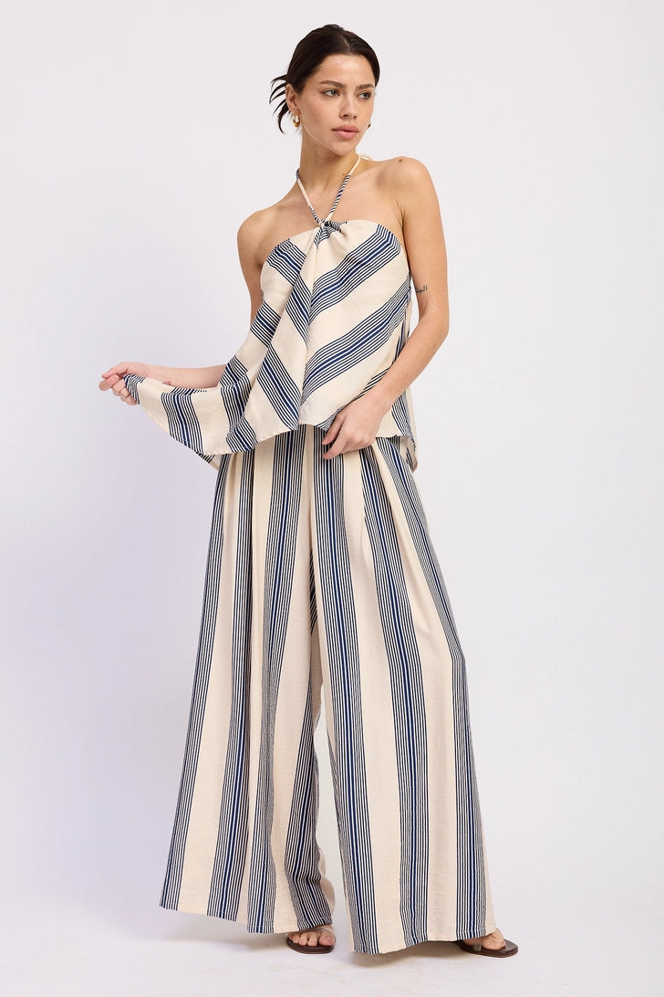 The Harbor Stripe Wide-Leg Pants
