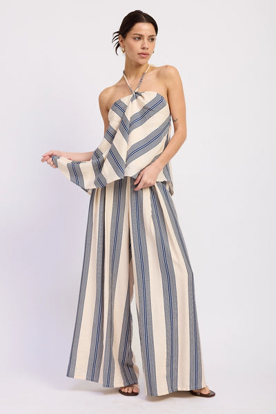 The Harbor Stripe Wide-Leg Pants